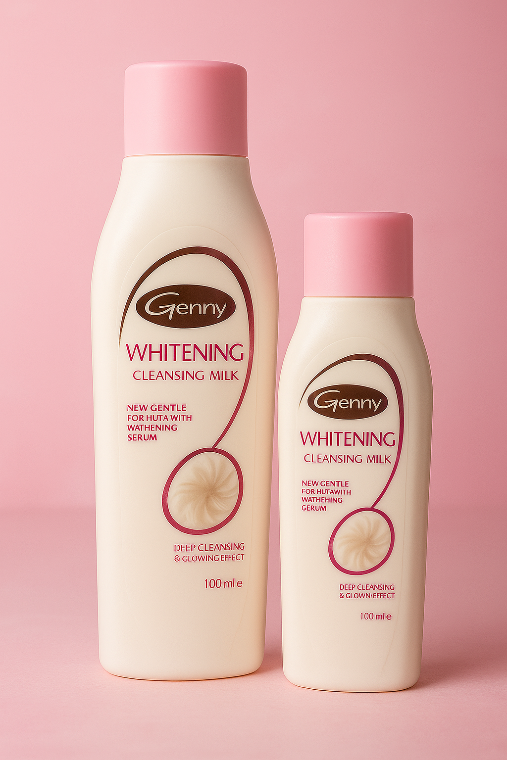 Genny Whitening Cleansing Milk – Gentle Skin Brightening Formula with Whitening Serum (100ml & 200ml)